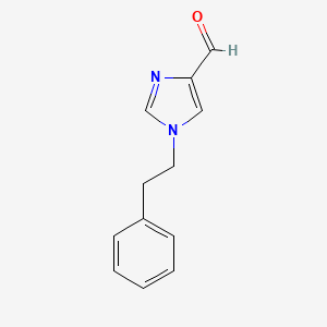 molecular formula C12H12N2O B3145278 1-Phenethyl-1H-imidazole-4-carbaldehyde CAS No. 570398-14-0