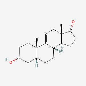 molecular formula C19H28O2 B3145294 (3R,5R,8S,10S,13S,14S)-3-Hydroxy-10,13-dimethyl-1,2,3,4,5,6,7,8,10,12,13,14,15,16-tetradecahydro-17H-cyclopenta[A]phenanthren-17-one CAS No. 571-49-3