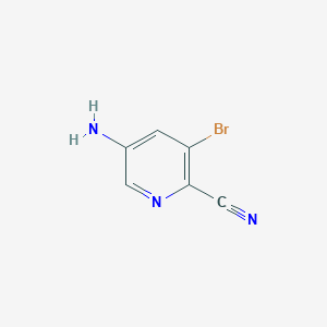 molecular formula C6H4BrN3 B3145436 5-氨基-3-溴-2-氰基吡啶 CAS No. 573762-88-6