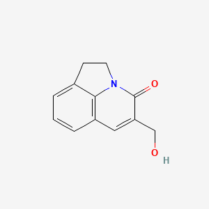 molecular formula C12H11NO2 B3145477 5-(hydroxymethyl)-1,2-dihydro-4H-pyrrolo[3,2,1-ij]quinolin-4-one CAS No. 574740-70-8
