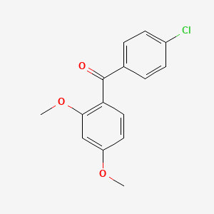 molecular formula C15H13ClO3 B3145515 (4-Chlorophenyl)(2,4-dimethoxyphenyl)methanone CAS No. 57600-76-7
