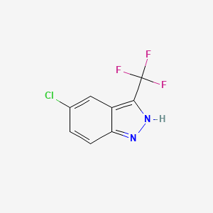 molecular formula C8H4ClF3N2 B3145521 5-Chloro-3-(trifluoromethyl)-1H-indazole CAS No. 57631-13-7