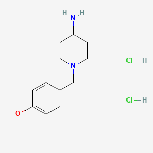 molecular formula C13H22Cl2N2O B3145531 1-(4-Methoxybenzyl)piperidin-4-amine dihydrochloride CAS No. 57645-54-2