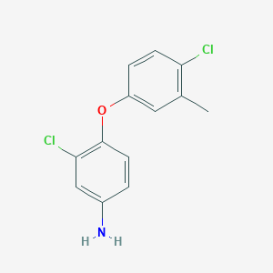 molecular formula C13H11Cl2NO B3145557 3-Chloro-4-(4-chloro-3-methylphenoxy)aniline CAS No. 57688-13-8