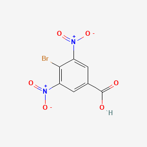 molecular formula C7H3BrN2O6 B3145577 4-溴-3,5-二硝基苯甲酸 CAS No. 577-52-6