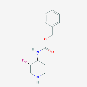 molecular formula C13H17FN2O2 B3145610 (3S,4R)-4-(Cbz-amino)-3-fluoropiperidine CAS No. 577691-60-2
