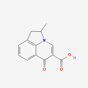 molecular formula C13H11NO3 B3145617 2-methyl-6-oxo-1,2-dihydro-6H-pyrrolo[3,2,1-ij]quinoline-5-carboxylic acid CAS No. 57771-89-8