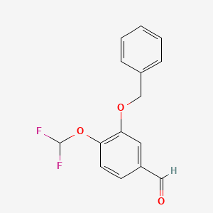 molecular formula C15H12F2O3 B3145642 3-(Benzyloxy)-4-(difluoromethoxy)benzaldehyde CAS No. 577968-58-2