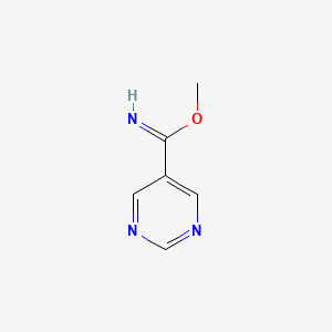 molecular formula C6H7N3O B3145673 嘧啶-5-甲酸亚胺甲酯 CAS No. 57871-19-9