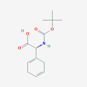 molecular formula C13H19NO4 B3145681 Boc-2,5-dihydro-D-phenylglycine CAS No. 57872-59-0