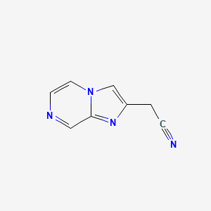 molecular formula C8H6N4 B3145695 Imidazo[1,2-a]pyrazine-2-acetonitrile CAS No. 57892-74-7