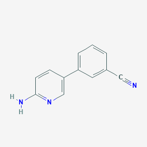 molecular formula C12H9N3 B3145719 3-(6-Aminopyridin-3-yl)benzonitrile CAS No. 579475-51-7