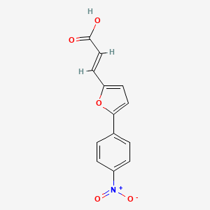 molecular formula C13H9NO5 B3145748 (E)-3-(5-(4-硝基苯基)呋喃-2-基)丙烯酸 CAS No. 58110-34-2