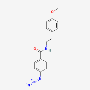 molecular formula C16H16N4O2 B3145749 4-叠氮基-N-[2-(4-甲氧基苯基)乙基]苯甲酰胺 CAS No. 581101-37-3