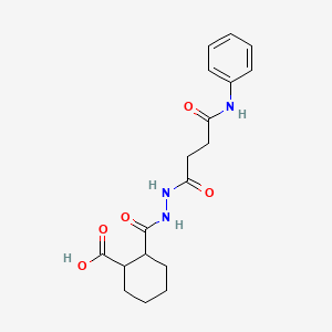 2-{[2-(4-Anilino-4-oxobutanoyl)hydrazino]carbonyl}cyclohexanecarboxylic acid
