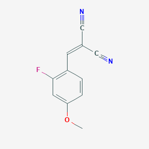 molecular formula C11H7FN2O B3145834 2-(2-Fluoro-4-methoxy-benzylidene)-malononitrile CAS No. 582306-88-5