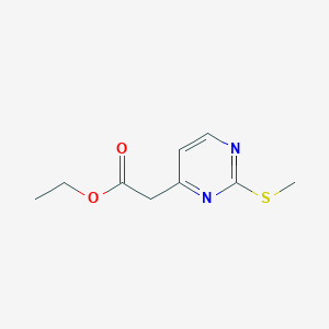 molecular formula C9H12N2O2S B3145836 2-(2-(甲硫基)嘧啶-4-基)乙酸乙酯 CAS No. 582309-12-4