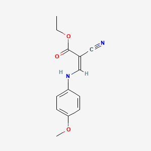 molecular formula C13H14N2O3 B3145843 ethyl (2Z)-2-cyano-3-[(4-methoxyphenyl)amino]prop-2-enoate CAS No. 58286-24-1