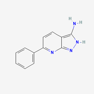 molecular formula C12H10N4 B3145852 6-phenyl-1H-pyrazolo[3,4-b]pyridin-3-amine CAS No. 583039-73-0