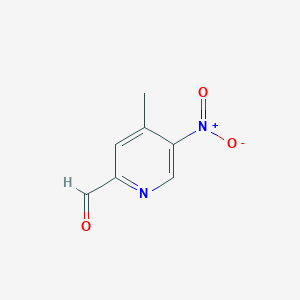 molecular formula C7H6N2O3 B3145860 4-甲基-5-硝基吡啶甲醛 CAS No. 5832-38-2