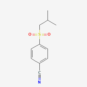 molecular formula C11H13NO2S B3145879 4-(2-Methylpropane-1-sulfonyl)-benzonitrile CAS No. 583837-97-2