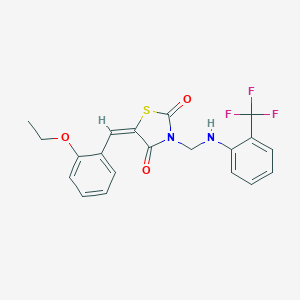 molecular formula C20H17F3N2O3S B314588 5-(2-Ethoxybenzylidene)-3-{[2-(trifluoromethyl)anilino]methyl}-1,3-thiazolidine-2,4-dione 