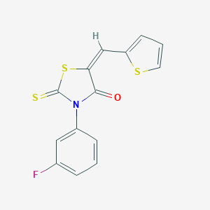 molecular formula C14H8FNOS3 B314591 3-(3-Fluorophenyl)-5-(2-thienylmethylene)-2-thioxo-1,3-thiazolidin-4-one 