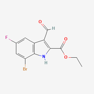 Ethyl 7-bromo-5-fluoro-3-formyl-1H-indole-2-carboxylate