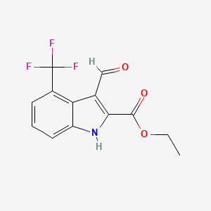 Ethyl 3-formyl-4-(trifluoromethyl)-1H-indole-2-carboxylate