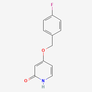 molecular formula C12H10FNO2 B3145978 4-(4-Fluorobenzyloxy)-1h-pyridin-2-one CAS No. 586373-38-8
