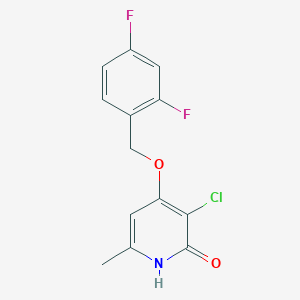 molecular formula C13H10ClF2NO2 B3145988 3-Chloro-4-(2,4-difluorobenzyloxy)-6-methyl-1H-pyridin-2-one CAS No. 586375-72-6