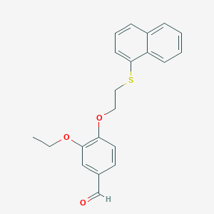 molecular formula C21H20O3S B314599 3-Ethoxy-4-[2-(1-naphthylsulfanyl)ethoxy]benzaldehyde 