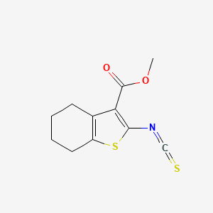 molecular formula C11H11NO2S2 B3146086 Methyl 2-isothiocyanato-4,5,6,7-tetrahydro-1-benzothiophene-3-carboxylate CAS No. 588694-54-6