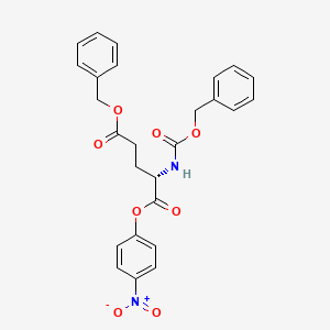 molecular formula C26H24N2O8 B3146108 5-O-苄基 1-O-(4-硝基苯基) (2S)-2-(苯甲氧羰基氨基)戊二酸二酯 CAS No. 5894-89-3