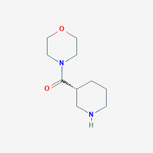 molecular formula C10H18N2O2 B3146176 4-[(3R)-piperidine-3-carbonyl]morpholine CAS No. 591778-71-1