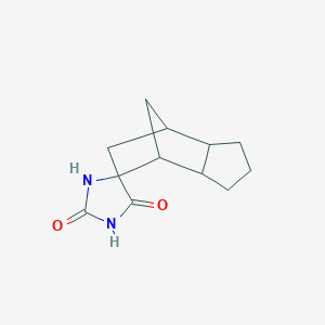 molecular formula C12H16N2O2 B3146248 Spiro[imidazolidine-4,8'-tricyclo[5.2.1.0,2,6]decane]-2,5-dione CAS No. 59455-06-0