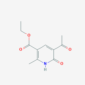 molecular formula C11H13NO4 B3146268 Ethyl 5-acetyl-6-hydroxy-2-methylnicotinate CAS No. 59503-67-2