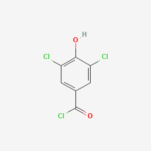 molecular formula C7H3Cl3O2 B3146283 3,5-Dichloro-4-hydroxybenzoyl chloride CAS No. 59595-92-5