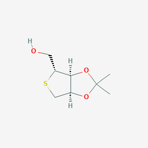 molecular formula C8H14O3S B3146293 ((3aS,4R,6aR)-2,2-Dimethyltetrahydrothieno[3,4-d][1,3]dioxol-4-yl)methanol CAS No. 596103-06-9