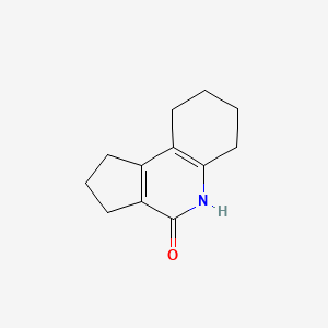 molecular formula C12H15NO B3146329 1,2,3,5,6,7,8,9-八氢-4H-环戊并[c]喹啉-4-酮 CAS No. 59663-81-9