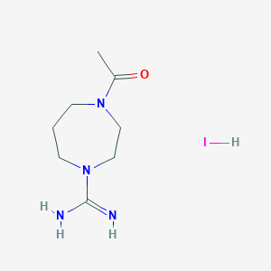 molecular formula C8H17IN4O B3146399 4-乙酰-1,4-二氮杂环戊烷-1-甲酰亚胺氢碘酸盐 CAS No. 59784-53-1