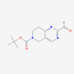 molecular formula C13H17N3O3 B3146502 Tert-butyl 2-formyl-7,8-dihydropyrido[4,3-d]pyrimidine-6(5h)-carboxylate CAS No. 601516-17-0