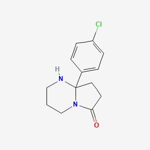 molecular formula C13H15ClN2O B3146540 8a-(4-Chlorophenyl)-octahydropyrrolo[1,2-a]pyrimidin-6-one CAS No. 6029-26-1