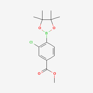 molecular formula C14H18BClO4 B3146575 3-氯-4-(4,4,5,5-四甲基-1,3,2-二氧杂硼环-2-基)苯甲酸甲酯 CAS No. 603122-78-7