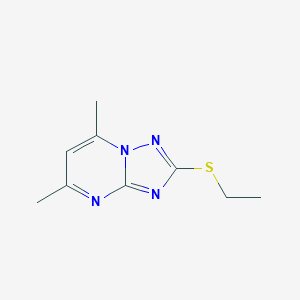 molecular formula C9H12N4S B314658 2-(Ethylthio)-5,7-dimethyl[1,2,4]triazolo[1,5-a]pyrimidine 