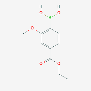 molecular formula C10H13BO5 B3146581 4-Ethoxycarbonyl-2-methoxyphenylboronic acid CAS No. 603122-86-7