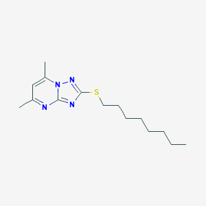 molecular formula C15H24N4S B314659 5,7-Dimethyl[1,2,4]triazolo[1,5-a]pyrimidin-2-yl octyl sulfide 