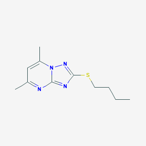 molecular formula C11H16N4S B314660 2-(Butylsulfanyl)-5,7-dimethyl[1,2,4]triazolo[1,5-a]pyrimidine 
