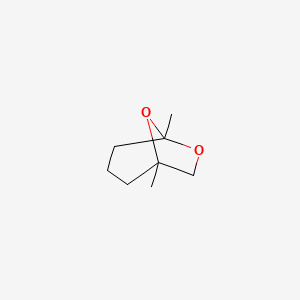 molecular formula C8H14O2 B3146642 1,5-Dimethyl-6,8-dioxabicyclo(3.2.1)octane CAS No. 60478-96-8