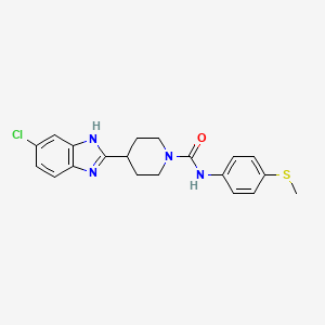 molecular formula C20H21ClN4OS B3146707 4-(6-chloro-1H-benzimidazol-2-yl)-N-(4-methylsulfanylphenyl)piperidine-1-carboxamide CAS No. 606081-87-2